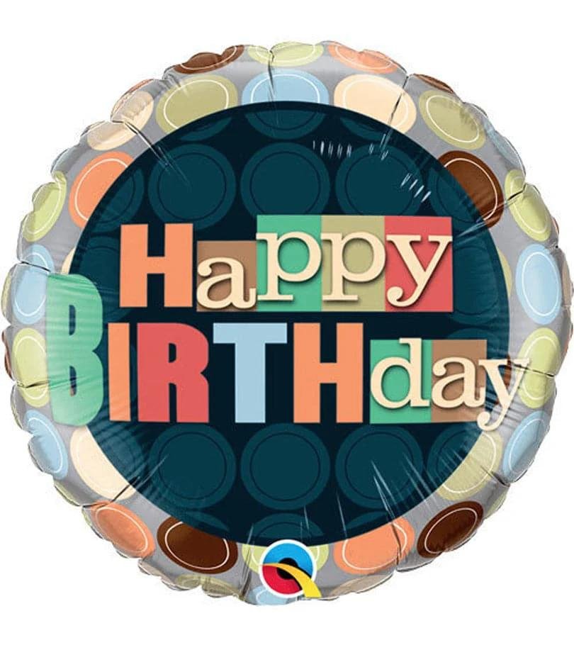 Polkas Happy Birthday Balloon