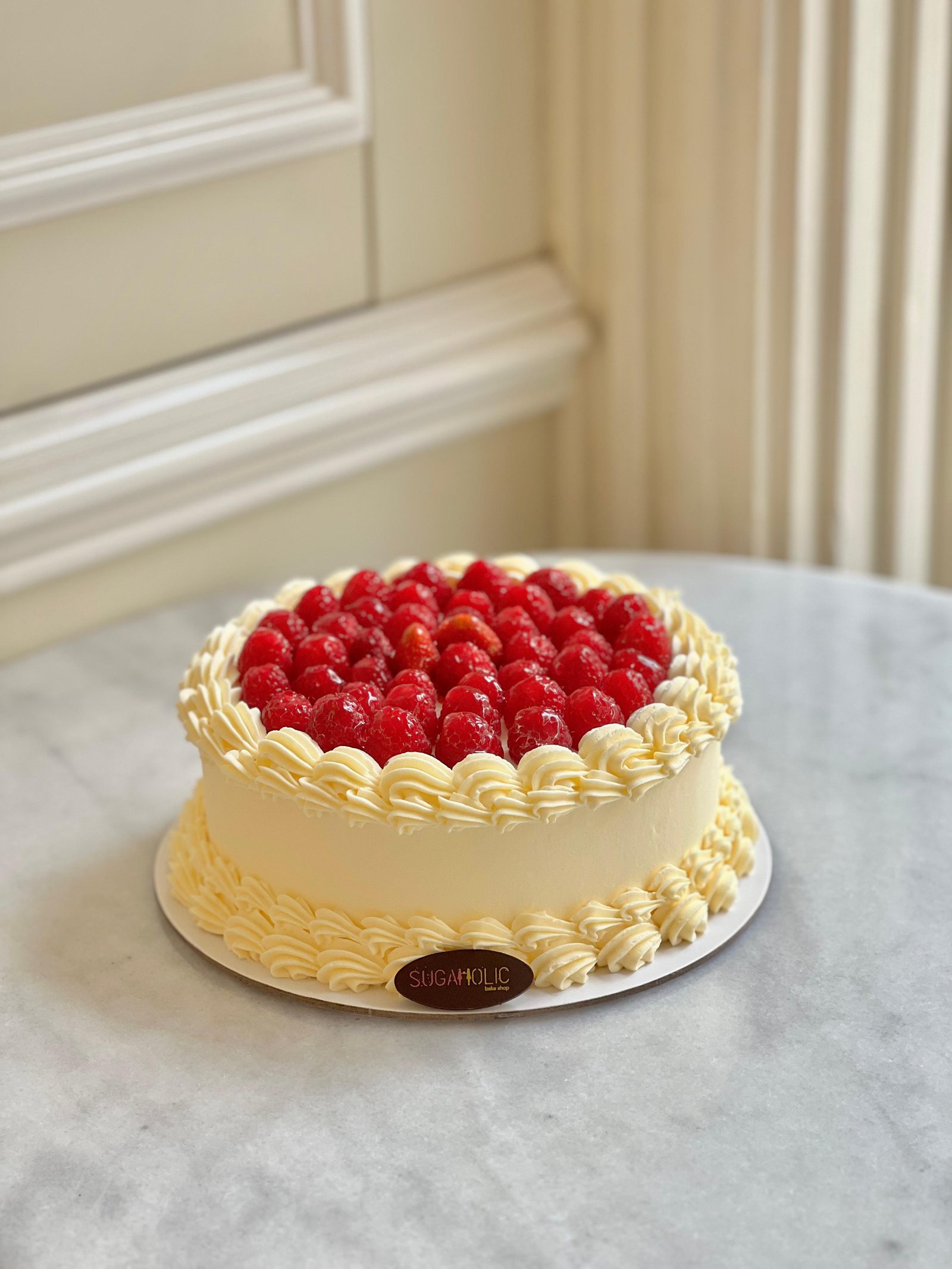 Vegan Vanilla Raspberry Cake 
