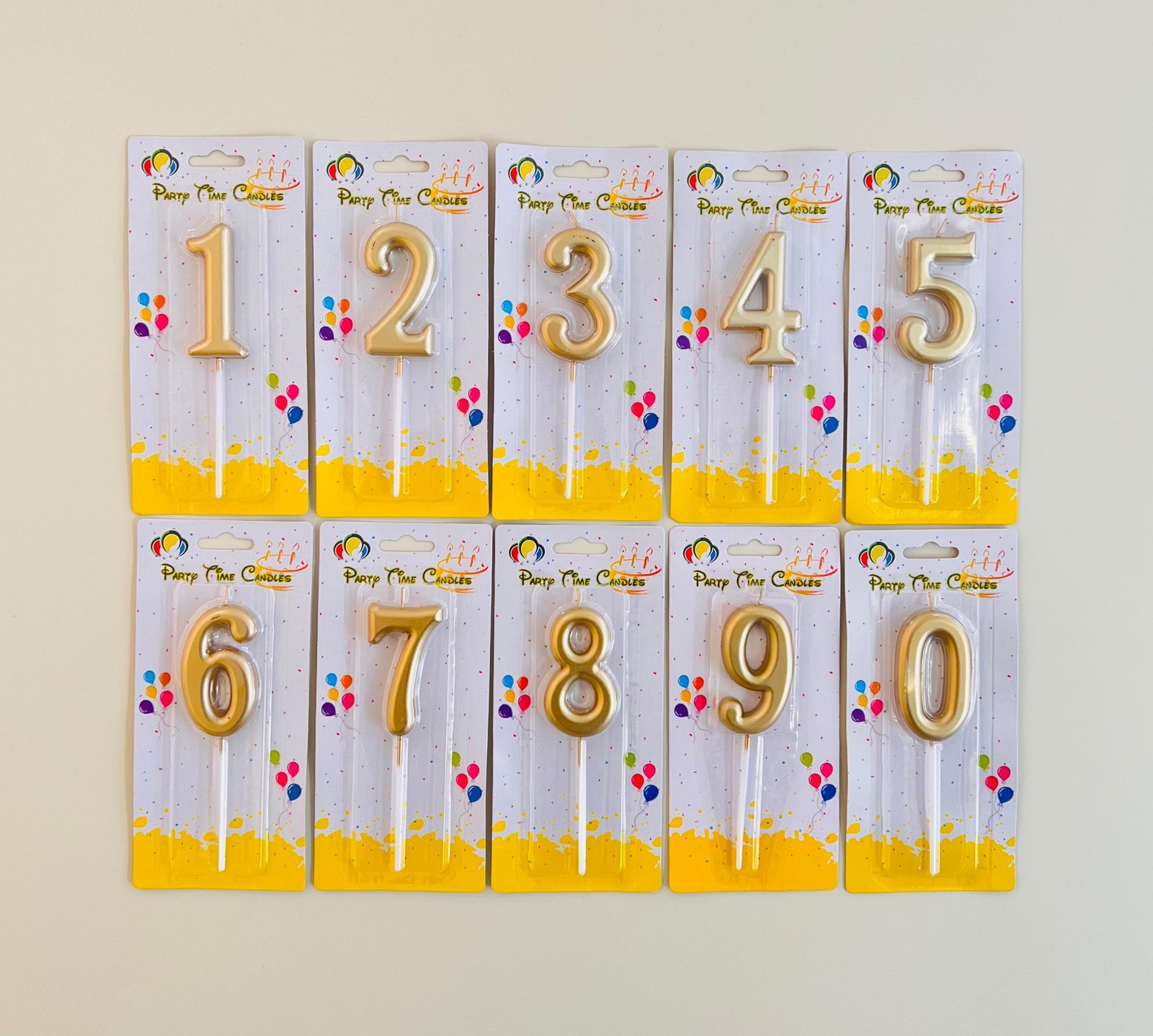 Gold Number Candles (mention number during checkout in notes)