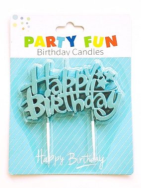Happy Birthday Blue Candle