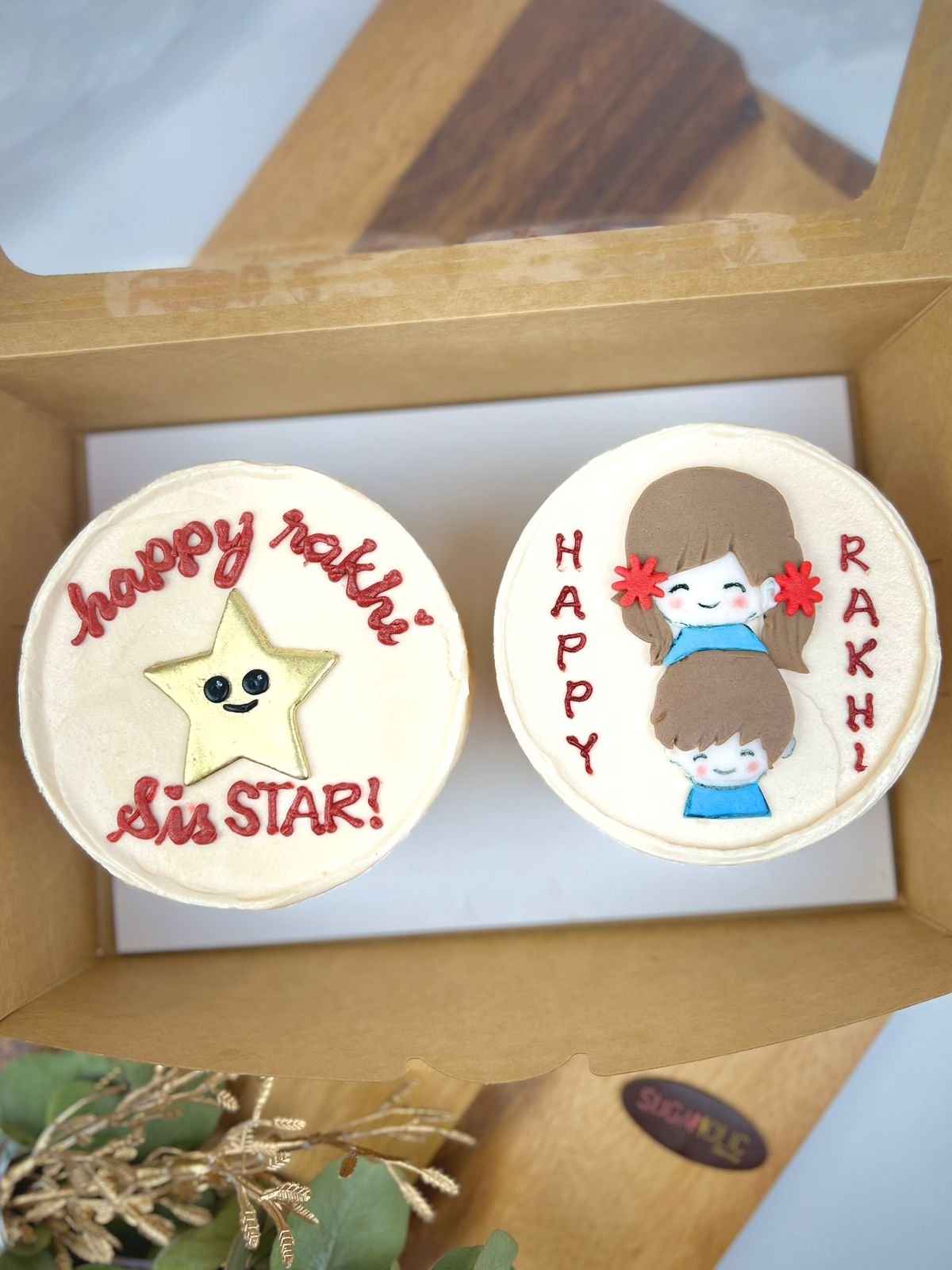 Bento Cake Set 2 - Sistar and Happy Rakhi