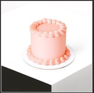 Raspberry Bento Cake with Transparent Box