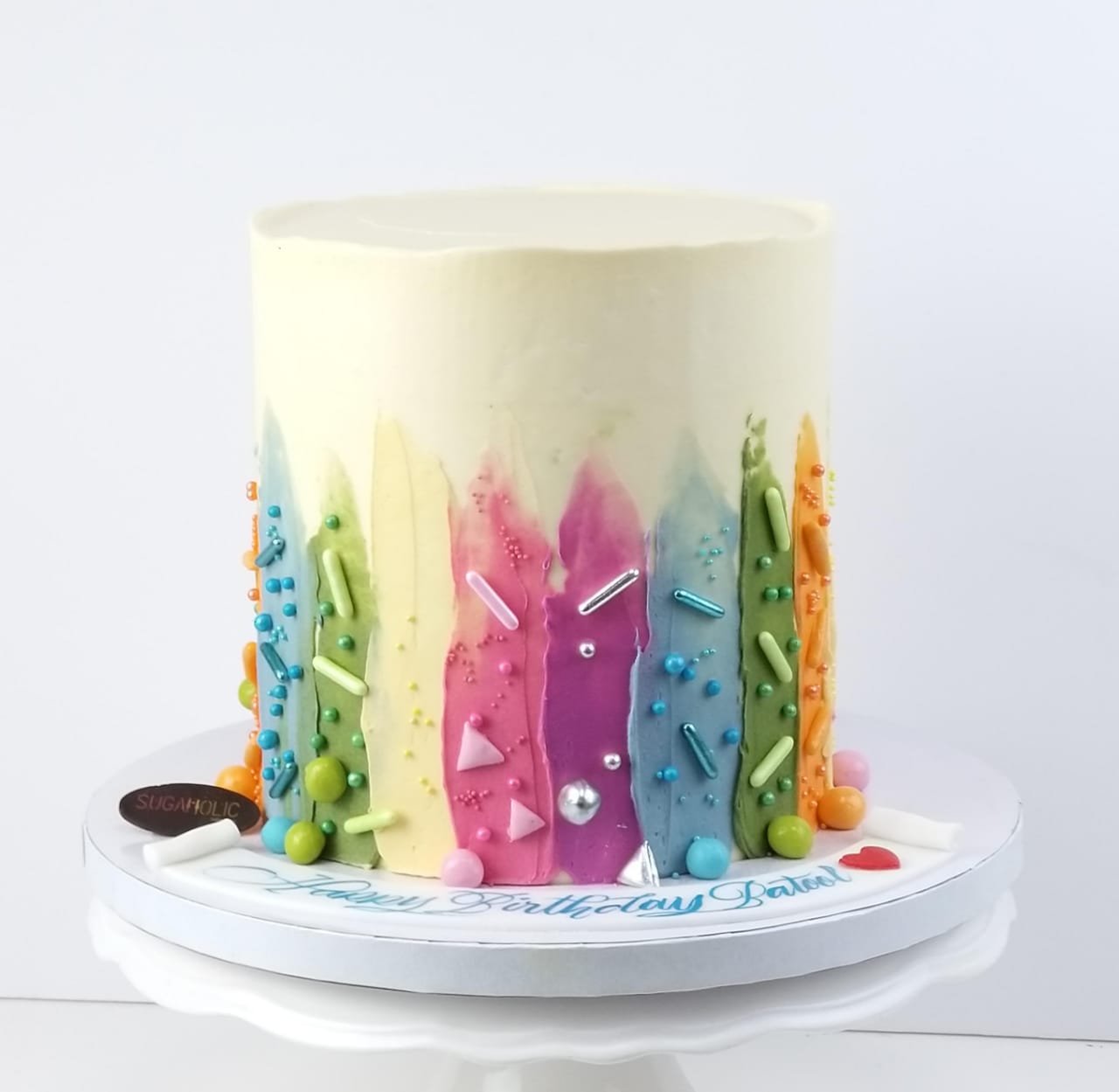 6 Hues  Buttercream Stroke Cake 