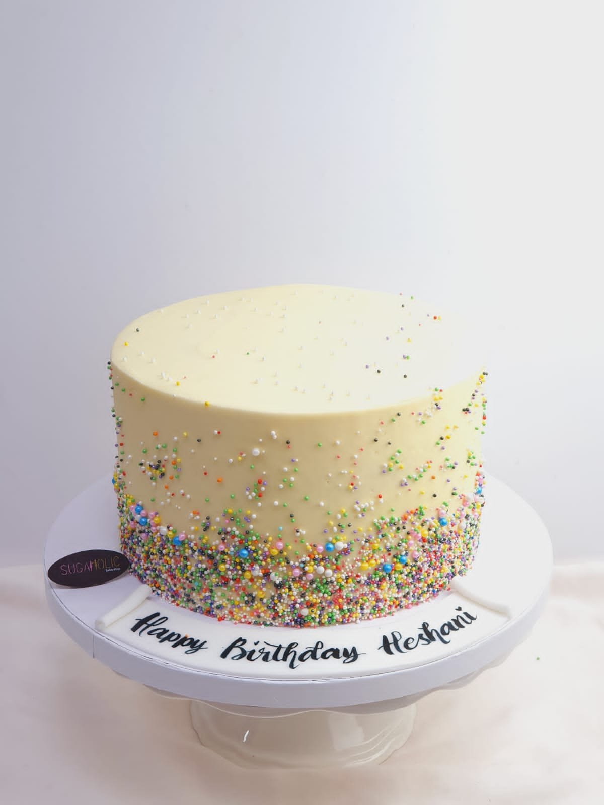 Buttercream with Round  Dragees Cake 