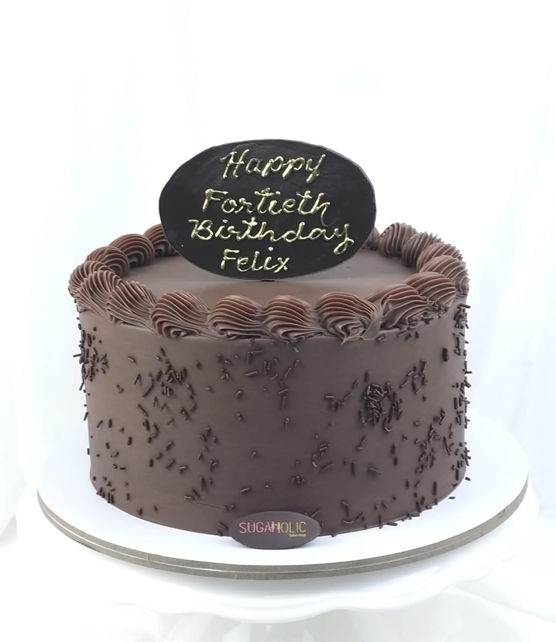 Ganache with sprinkles Grandeur Cake 