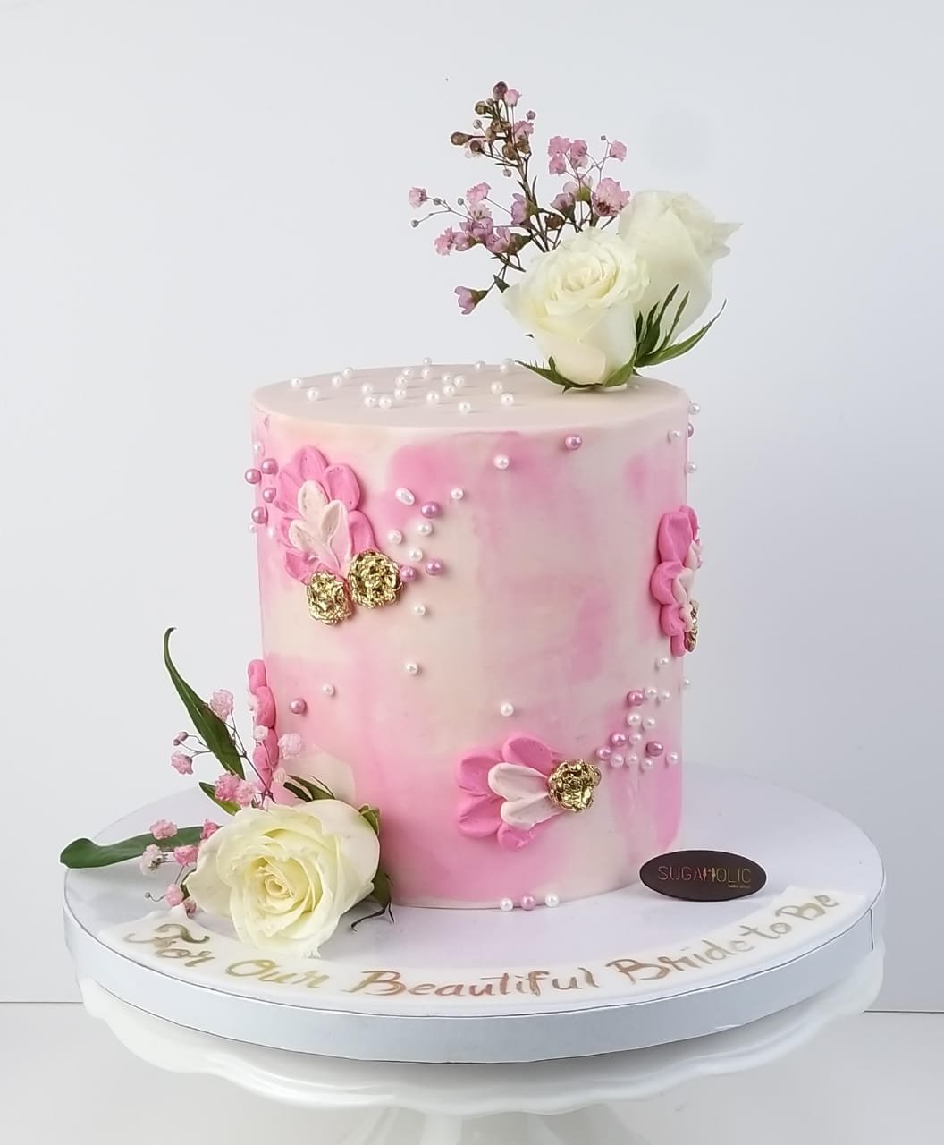 Gorgeous Pink Floral Buttercream Cake