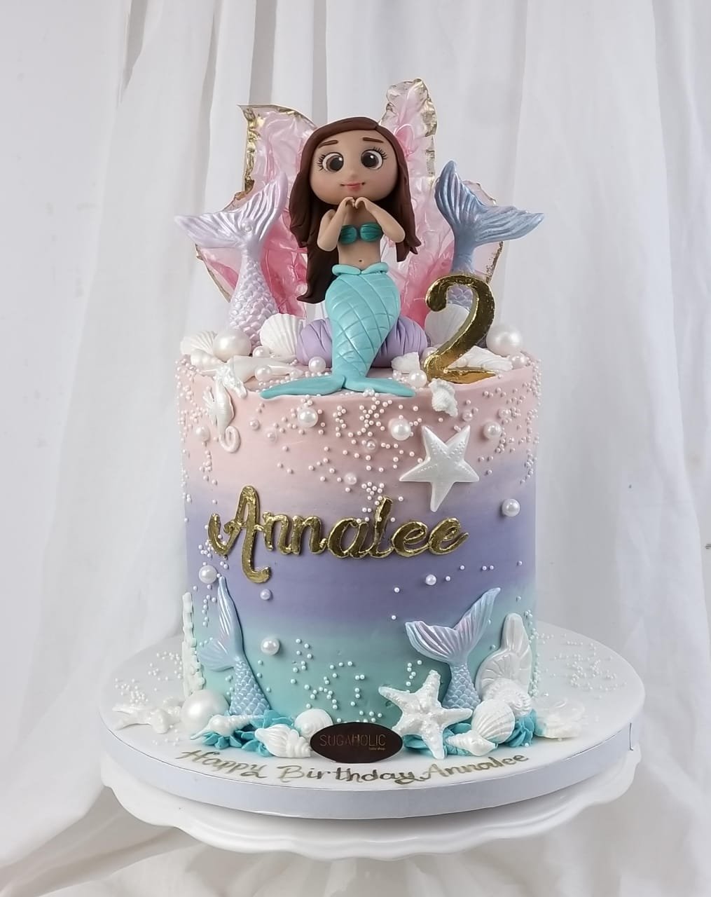 Mermaid Theme Buttercream Cake 