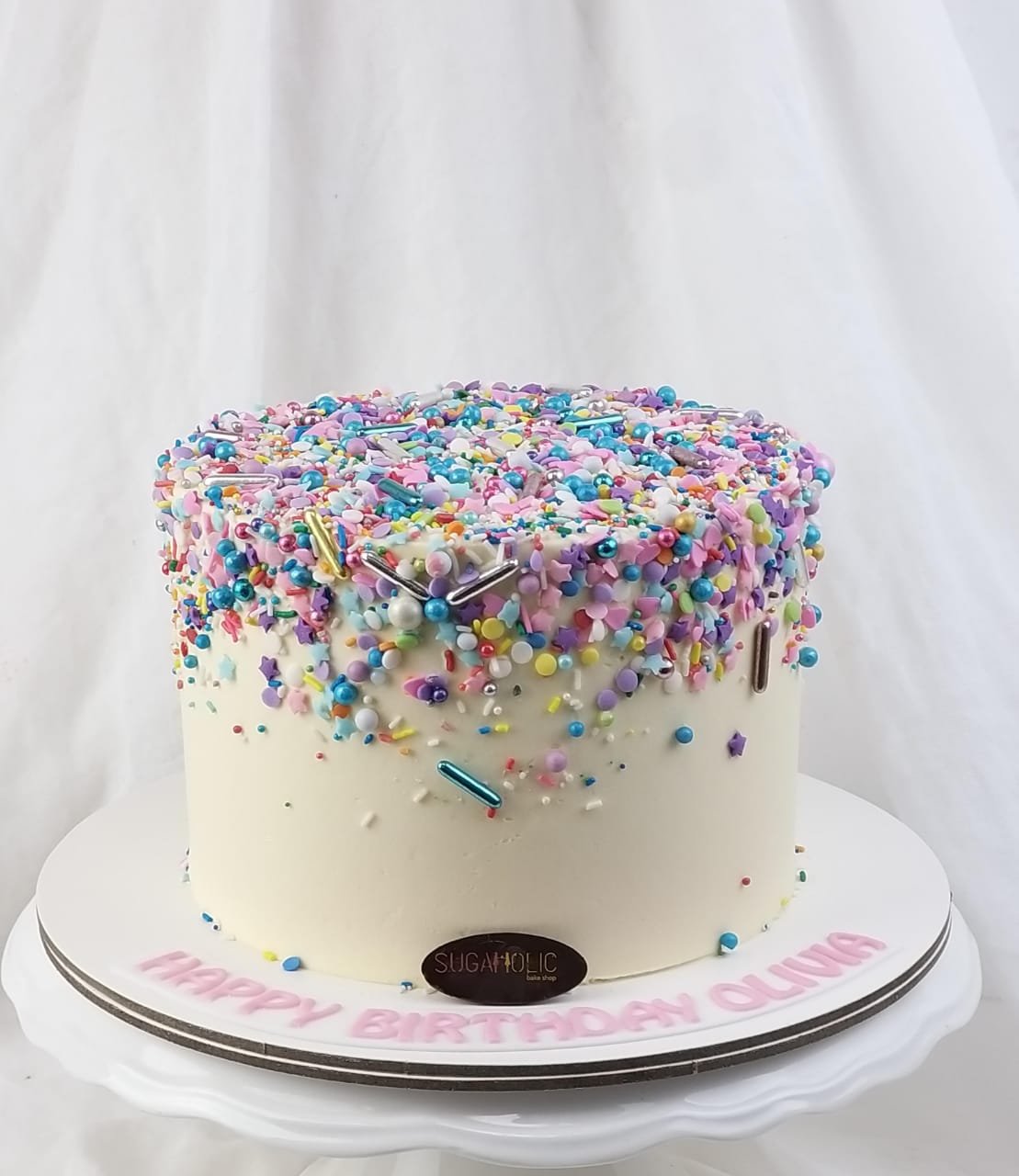 Semi Sprinkled Buttercream Cake 