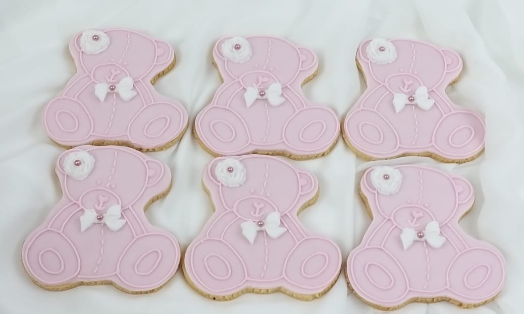 Pink Cute Bear Shaped Cookies ( per piece)