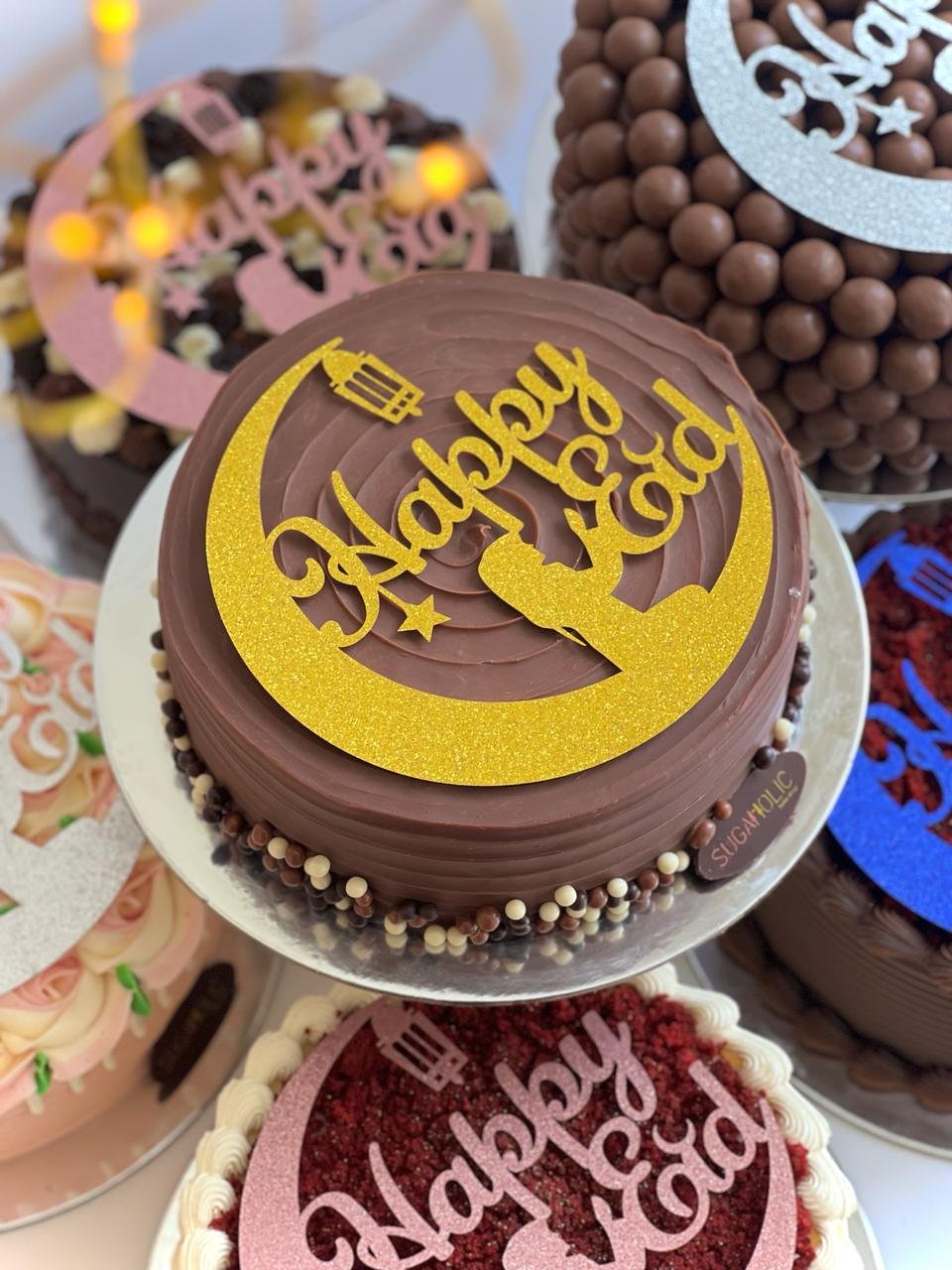 Chocolate Ganache Cake With Happy Eid Topper 