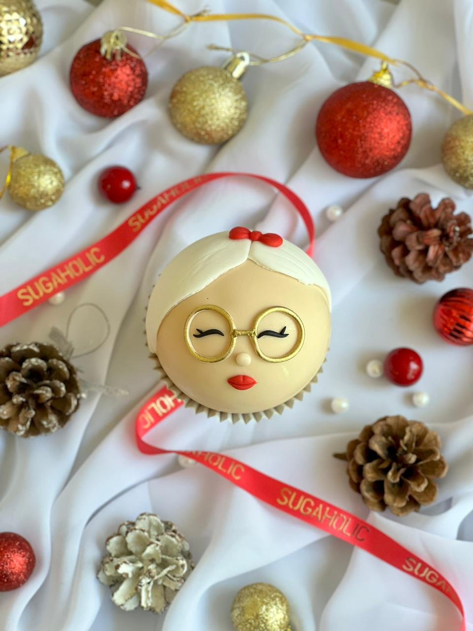 Christmas Choco Bomb- Mrs. Claus Face