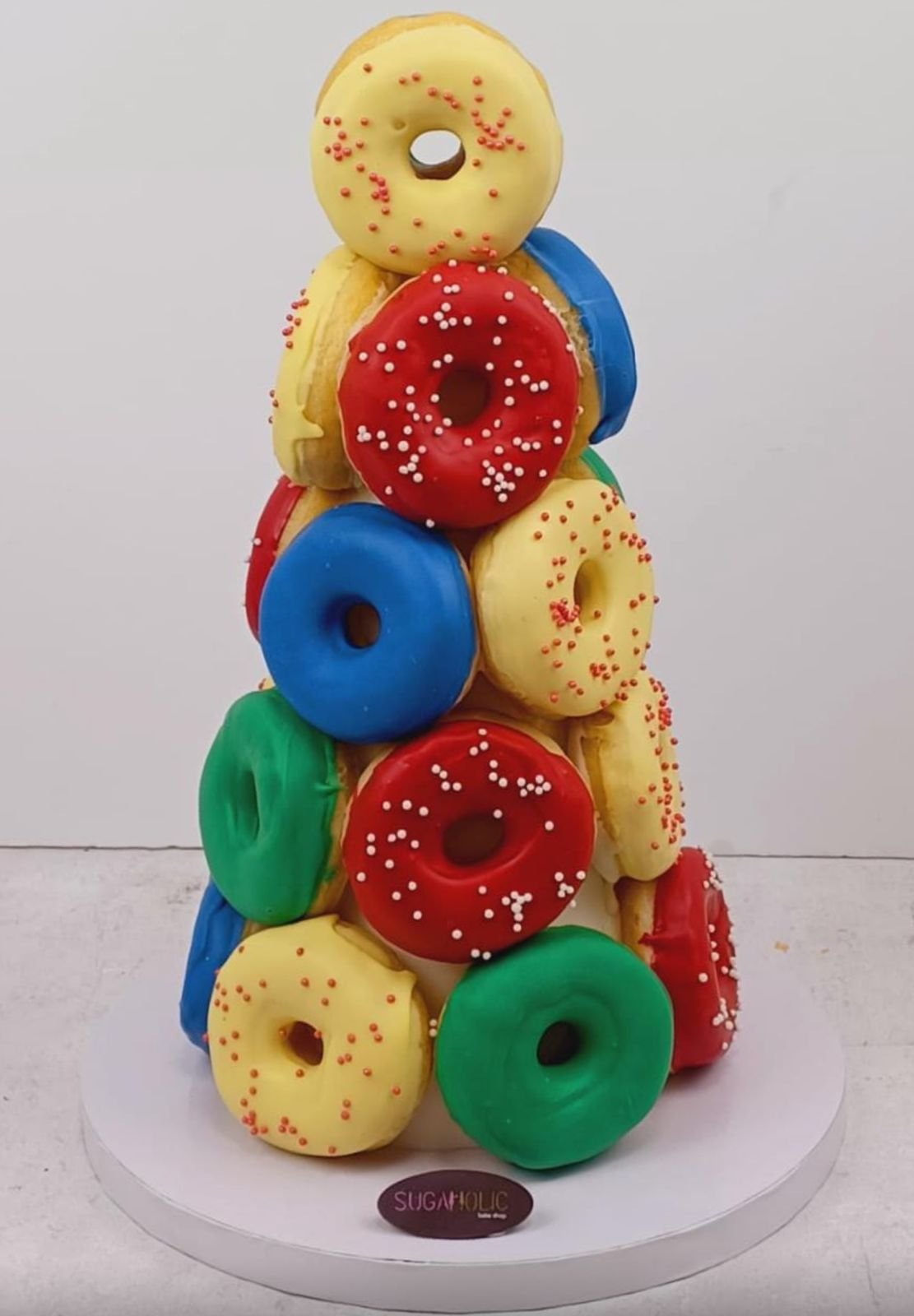 Colorful  Mini  Donut Tower
