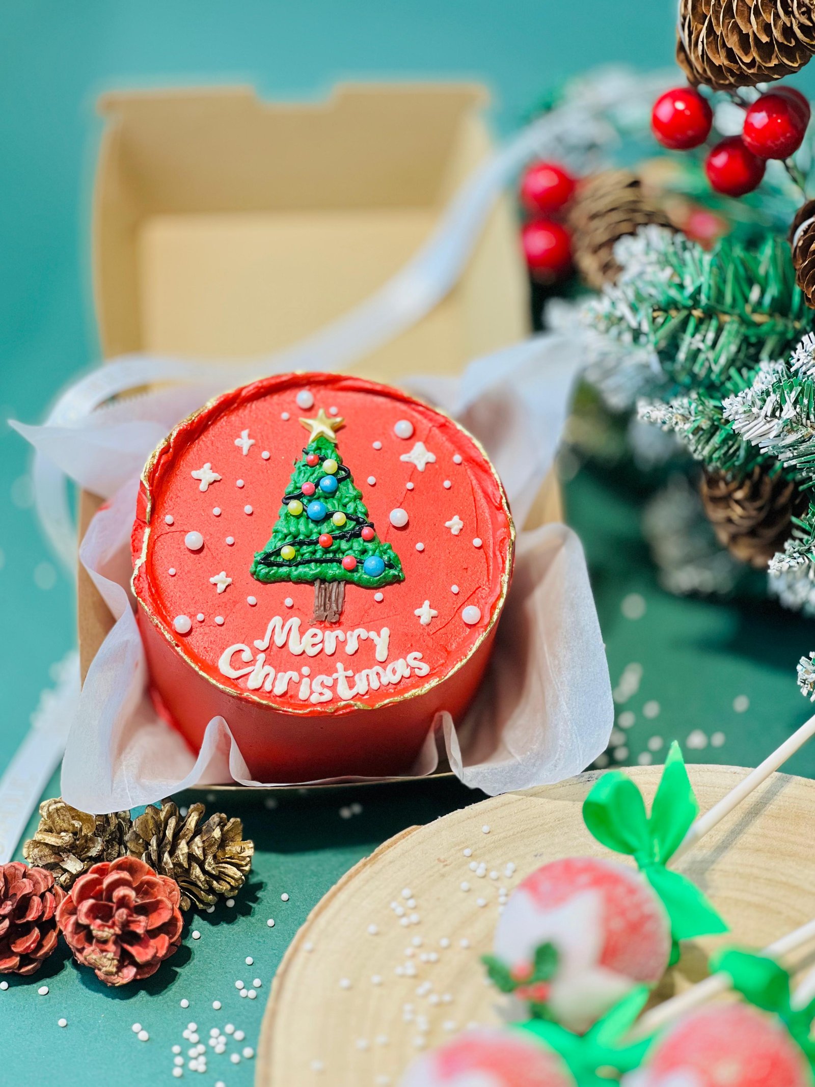 Christmas Tree Bento Cake