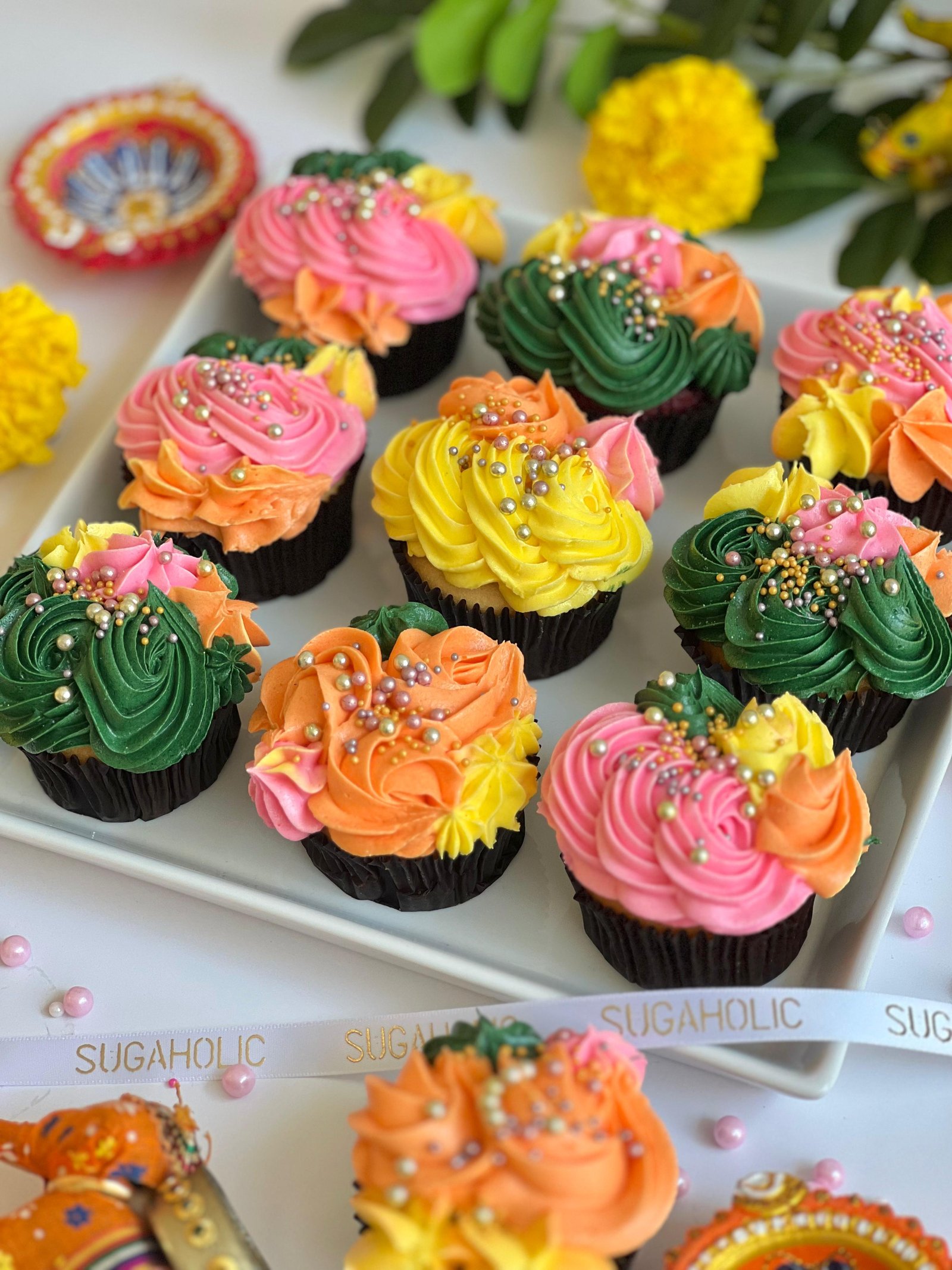 Diwali Vibrant Cupcakes (per piece)