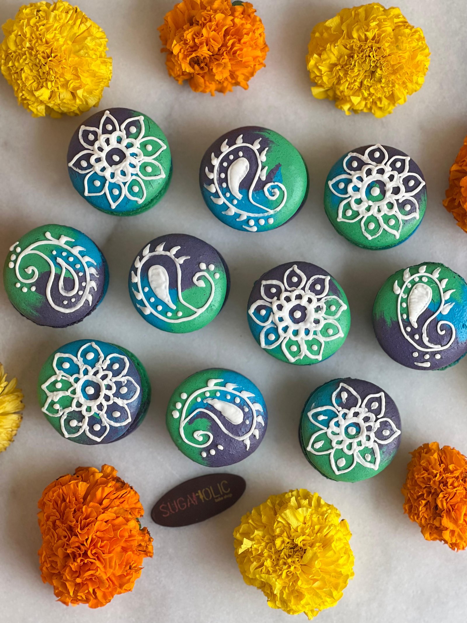 Happy Diwali Rangoli Macaroons