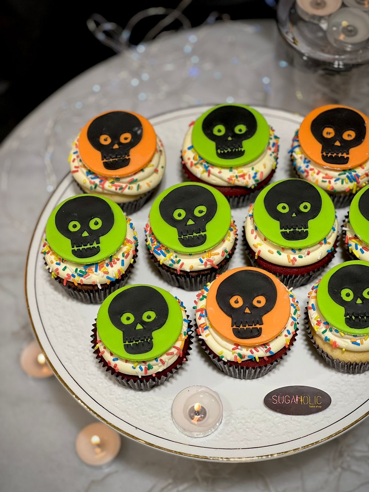 Skeleton Face cupcake 