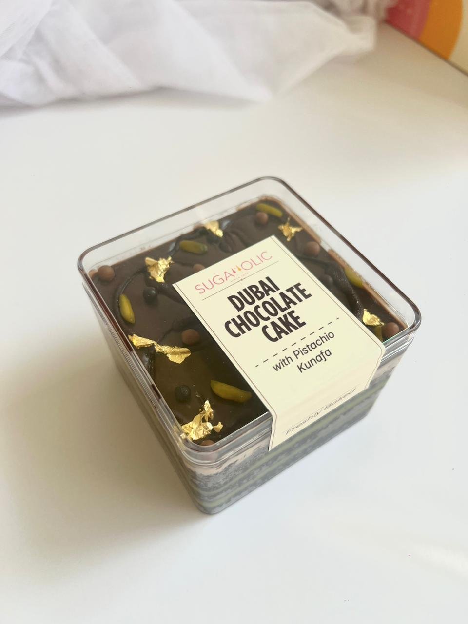 Dubai Chocolate Cake Tub