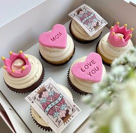 Queen of hearts - 6 cupcakes
