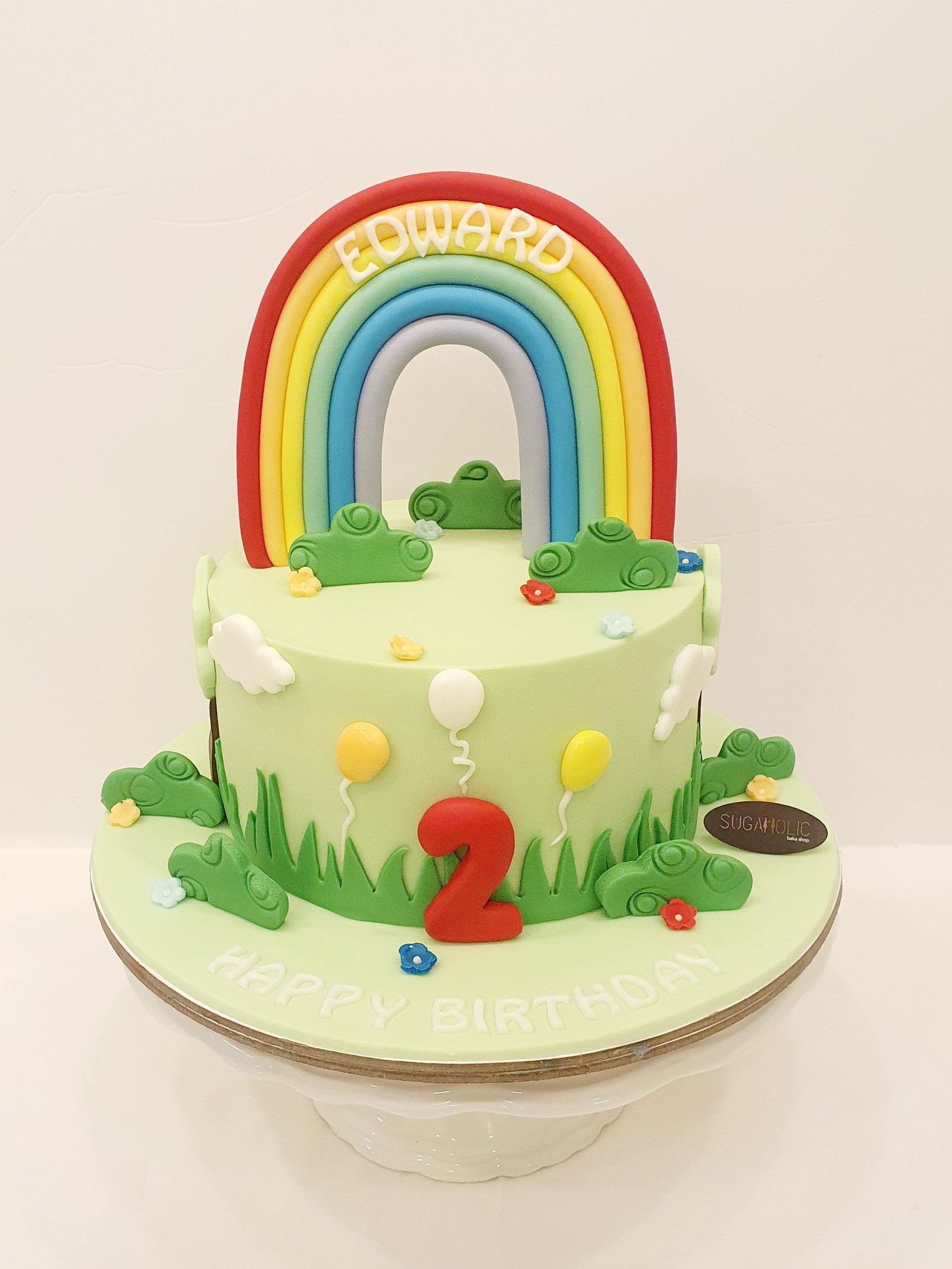 Rainbow Garden Cake
