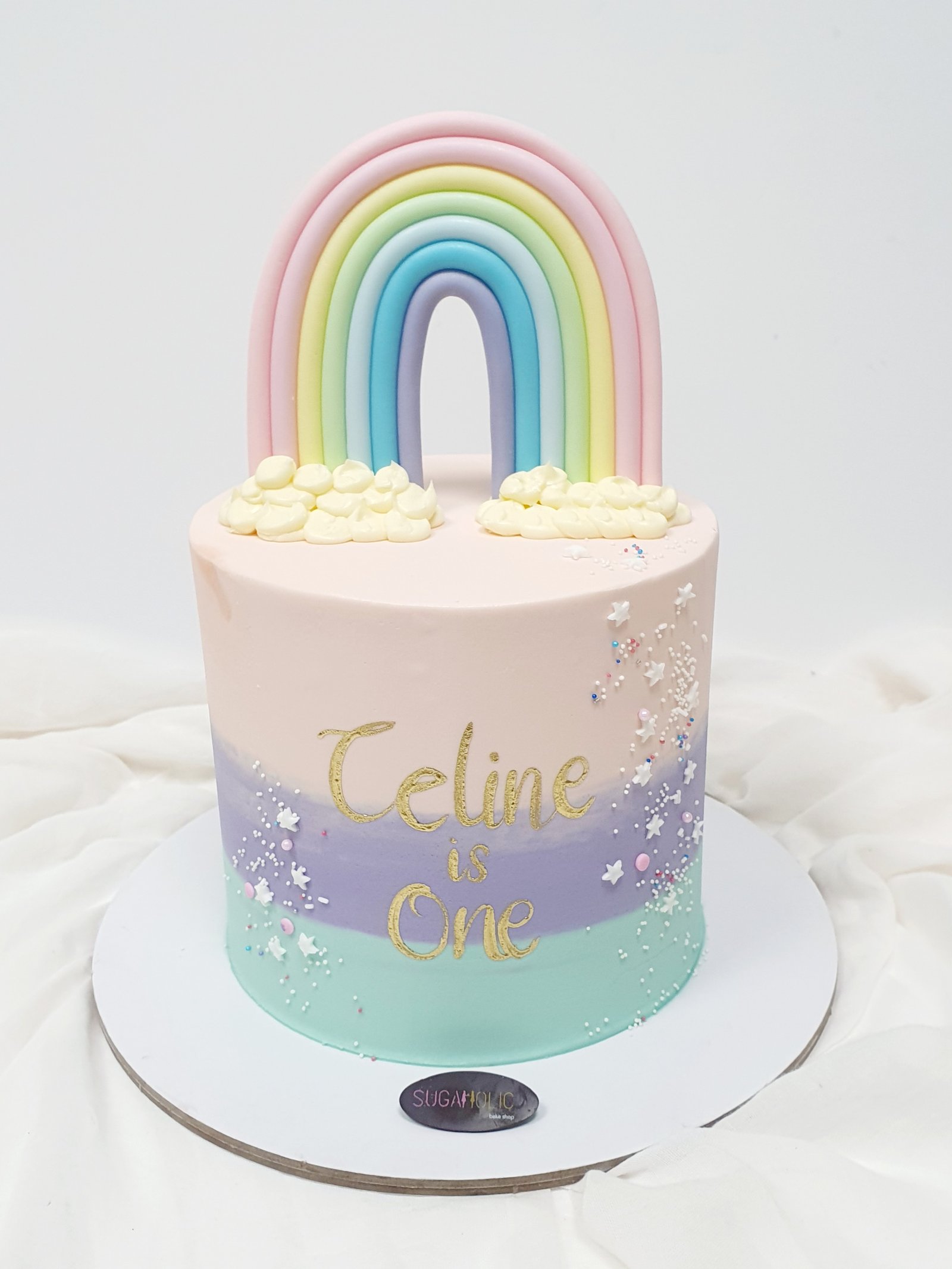 Rainbow Buttercream Cake