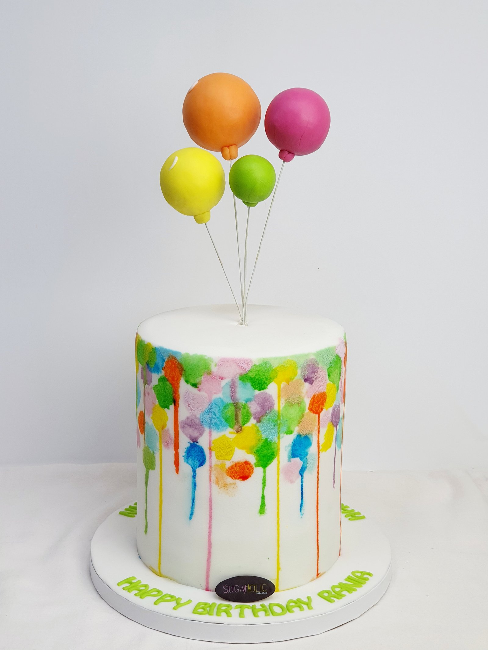 Balloon Watercolor Paint Cake