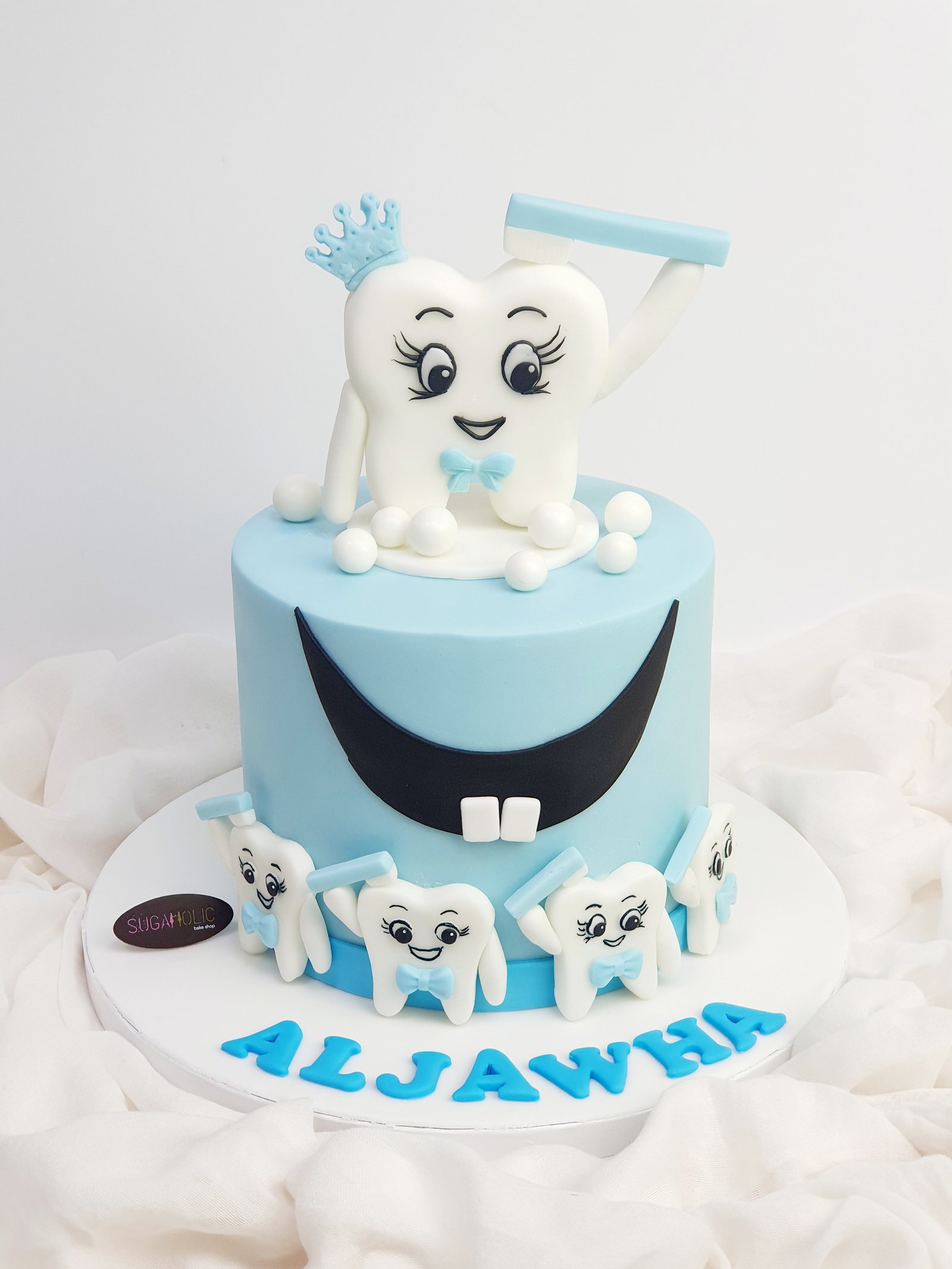 First Tooth Blue Cake