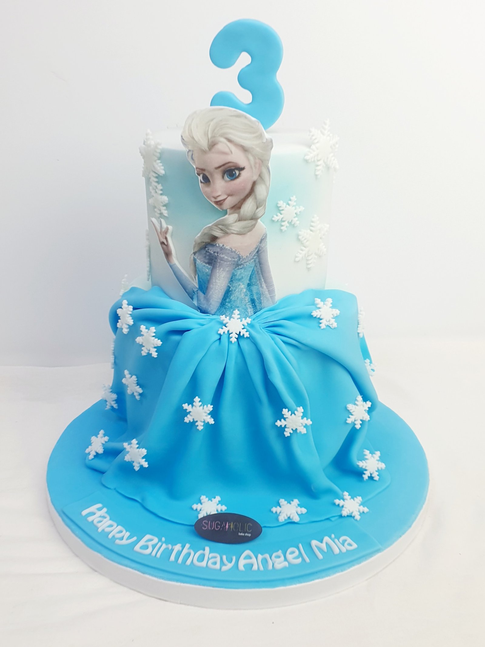 Frozen with Edible Print Elsa Cake