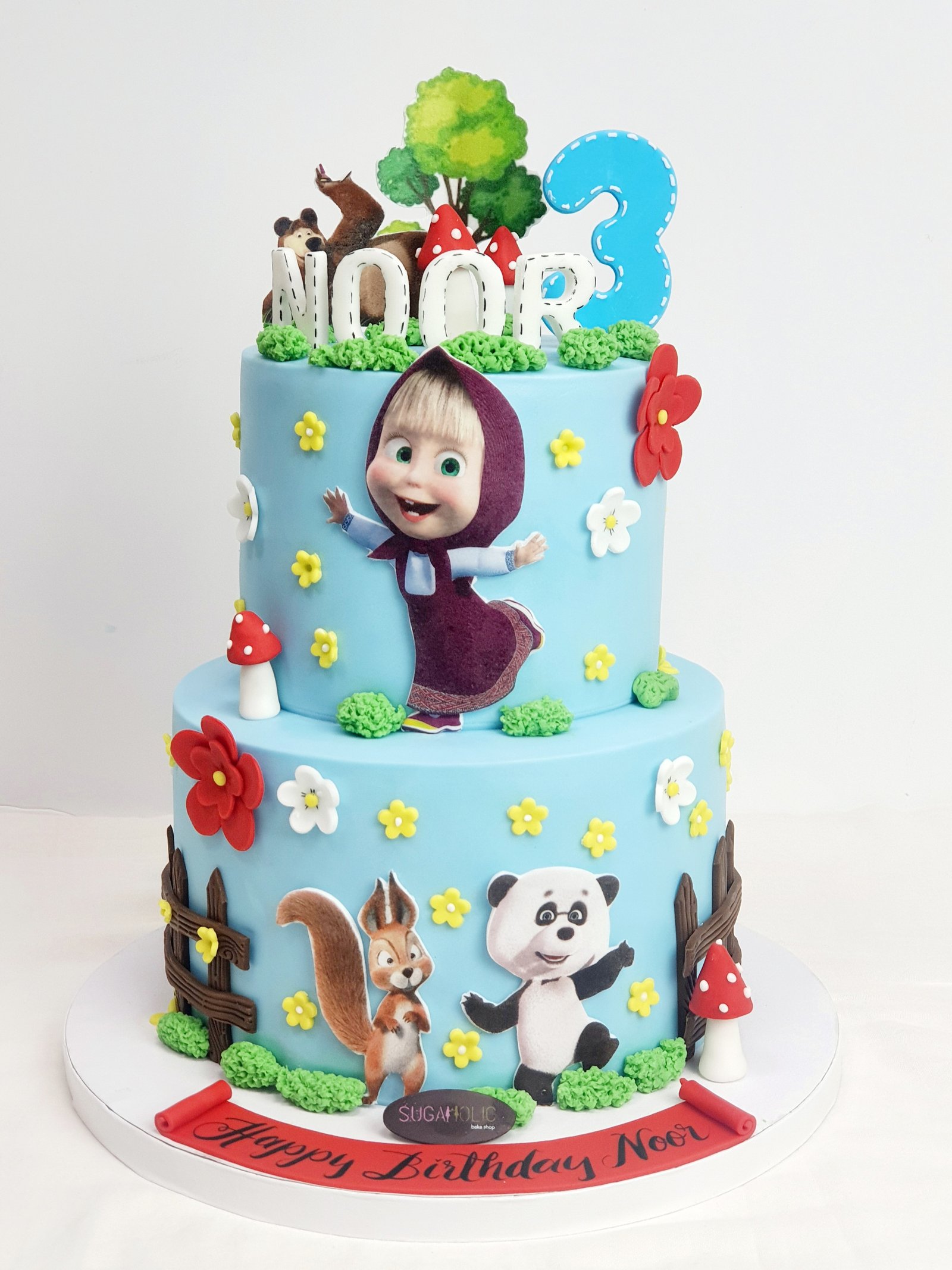 Masha and the Bear with Edible Print Cake