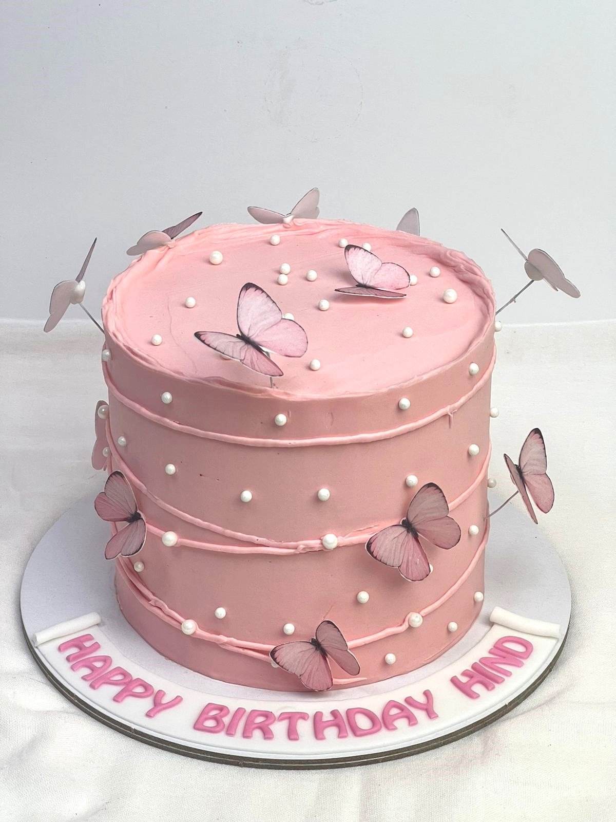 Butterfly Pink Cake 