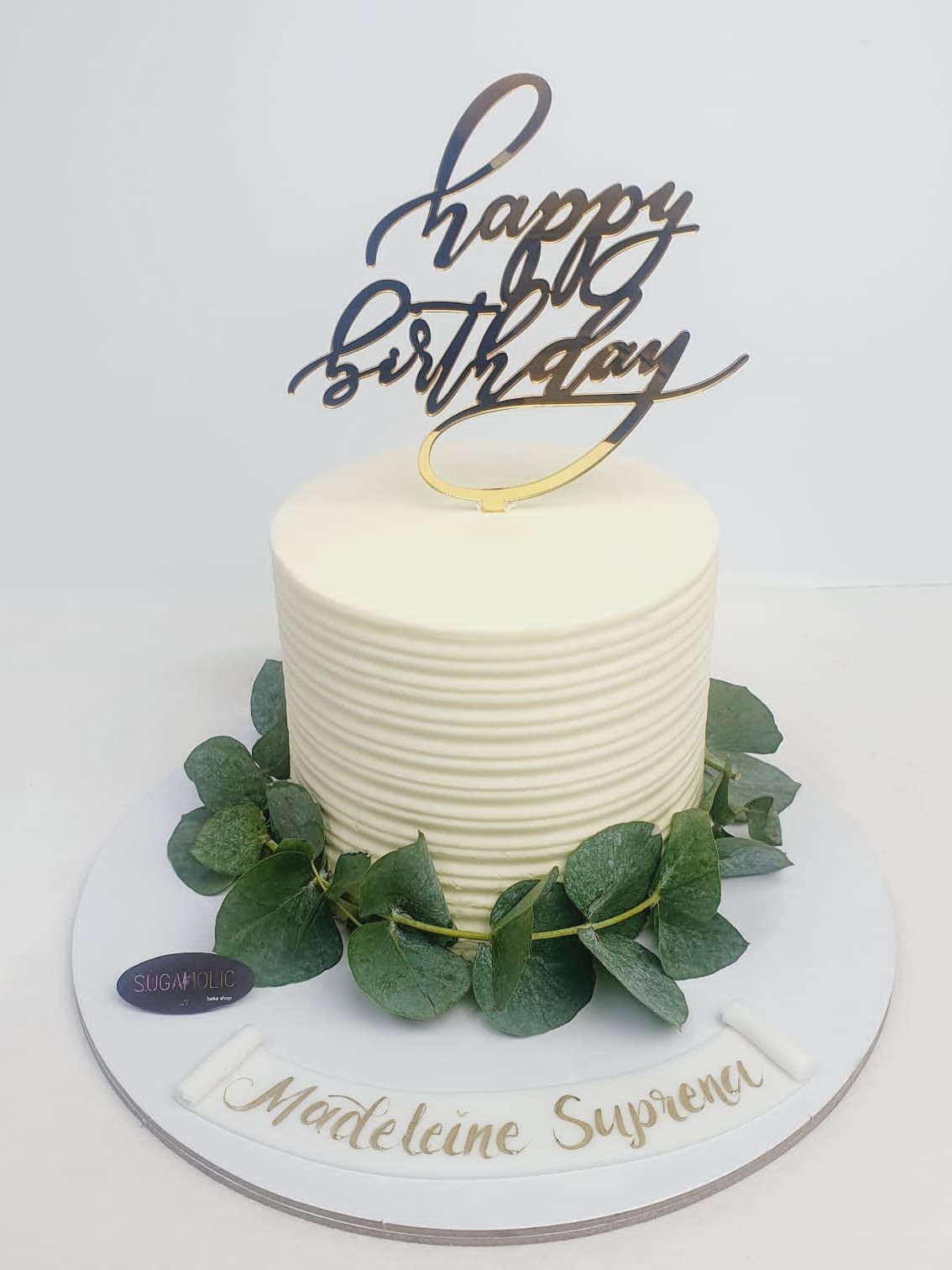 Leaf Buttercream Topper Cake