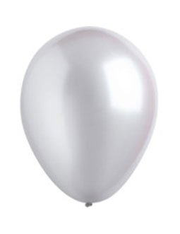 Silver Metallic Latex Balloons