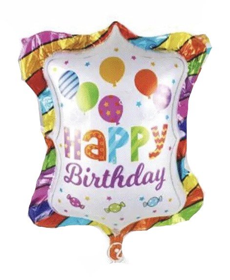 SuperShape Rainbow Happy Birthday Balloon